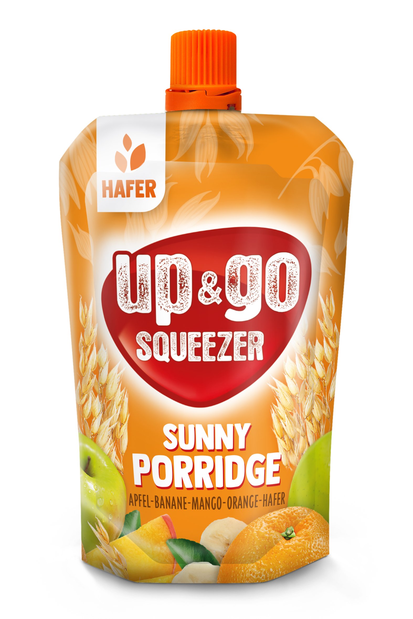 Up&go PORRIDGE SUNNY jablko/banán/mango/pomeranč/oves